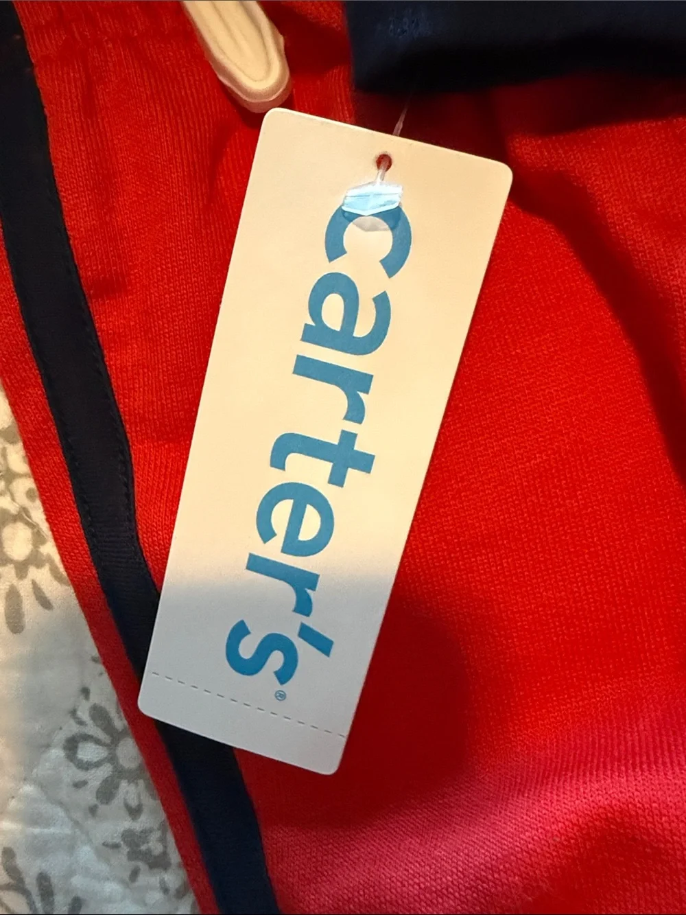 Carter's Navy Sweatshirt with Red 'Stealing Hearts' & Red Joggers 3m